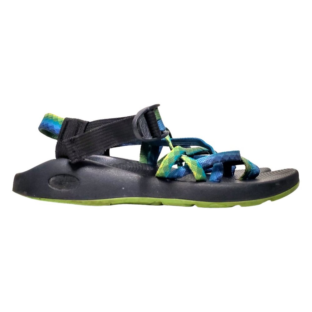 CHACO ZX/2 Womens 9/40 Classic Sport Sandals Strappy Blue Green Vibram Hiking